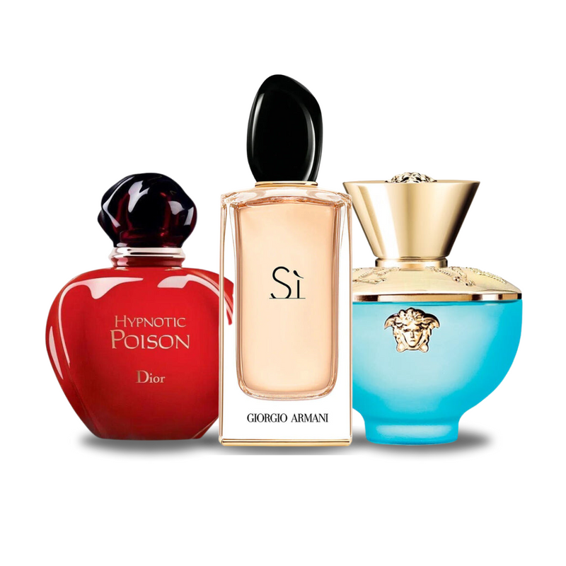 Sada 3 Parfémů | Dior HYPNOTIC POISON, Giorgio Armani SÌ, Versace DYLAN TURQUOISE 100 ml